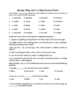 Giải Bài tập Unit 3 | Tiếng Anh 11 Global Success