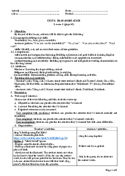 Unit 8: U8L1A | Giáo án Tiếng Anh 2 sách i-Learn Smart Start (Cả năm)