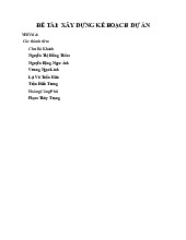 Đề tài Xây dựng kế hoạch dự án môn Thương mại điện tử  | Trường đại học kinh doanh và công nghệ Hà Nội