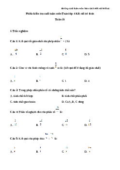 Bài tập cuối tuần Toán lớp 4 Kết nối tri thức - Tuần 31 (Nâng cao)