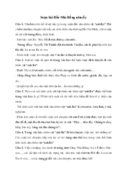 Soạn bài Bến Nhà Rồng năm ấy - Chân trời sáng tạo