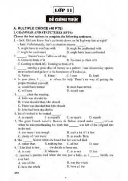 (Đáp án) Kỳ thi Olympic truyền thống 30 tháng 4 lần thứ XXIV năm 2018 môn Tiếng Anh 11
