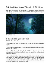 Bài thơ Cảnh khuya | Tác phẩm văn học Ngữ Văn 7