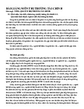 BÀI GIẢNG MÔN THỊ TRƯỜNG TÀI CHÍNH | Trường Đại học Kinh Tế - Luật