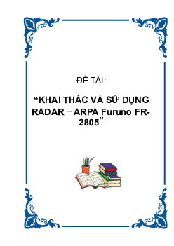 Khai thác và sử dụng radar - Chi tiết máy | Trường Đại học Giao thông Vận Tải