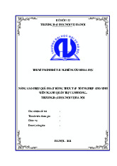 thuyết minh nghiên cứu khoa học trường đại học