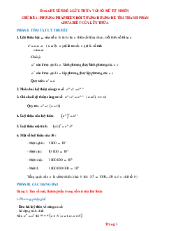 Ôn thi HSG Toán 6: Phương pháp biến đổi tương đương để tìm thành phần chưa biết của lũy thừa