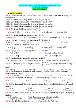 Bộ câu hỏi trắc nghiệm và tự luận ôn thi Toán 10 Kết nối tri thức học kỳ 2