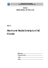 Lab 6: Mesh & Nodal Analysis of AC Circuits | Môn Principles of EE 1 - Trường Đại học Quốc tế, Đại học Quốc gia Thành phố Hồ Chí Minh