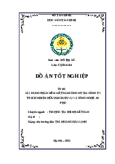 XÂY DỰNG PHẦN MỀM KẾ TOÁN CÔNG NỢ VÀ BÁO CÁO TUỔI NỢ TẠI CÔNG TY CỔ PHẦN MISA