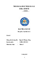 Phân Tích Luật Kinh Tế và Nhượng Quyền Thương Mại | Bài thảo luận luật kinh tế
