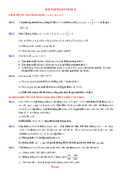 Bài tập toán 9 tuần 15 (có đáp án và lời giải chi tiết)
