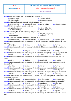 Bộ đề thi thử tốt nghiệp THPT 2022 môn Địa Lí (có đáp án và lời giải chi tiết)