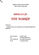 Thiết kế nhà máy sản xuất bia đen với năng suất 55 triệu lít sản phẩm/năm | Môn Công nghệ thực phẩm - Trường Đại học Nông Lâm, Đại học Huế