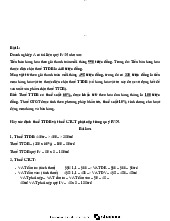 Bài tập tài chính doanh nghiệp - Ngân hàng thương mại | Đại học Mở Hà Nội