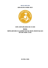Báo cáo: Những biến đổi của gia đình Việt Nam trong thời kỳ quá độ lên chủ nghĩa xã hội môn Chủ nghĩa xã hội khoa học | Học viện Ngân hàng