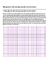 Mẫu giấy thi viết chữ đẹp cấp tiểu học File Word