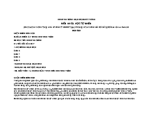 yêu cầu cần đạt môn khoa học tự nhiên