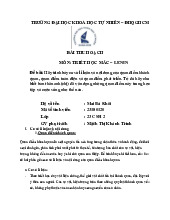 Đề bài:  Hãy trình bày cơ sở lí luận và nội dung của quan điểmkhách quan, quan điểm toàn diện và quan điểm phát triển  môn Triết học Mác - Lênin | Trường Đại học Khoa học Tự nhiên, Đại học Quốc gia Thành phố Hồ Chí Minh