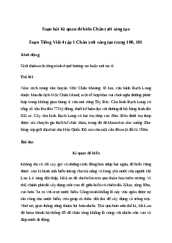 Soạn bài Đọc: Kì quan đê biển - Tiếng Việt 4 Chân trời sáng tạo
