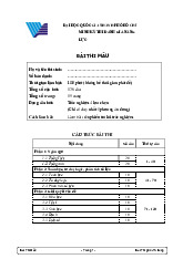 Đề thi mẫu ĐGNL 2019 - Lịch sử Môn Xác suất thống kê y học | Trường Đại học Huế