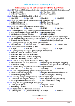 Trắc nghiệm bài 10 Lịch Sử 7: Nhà Lý đẩy mạnh công cuộc xây dựng đất nước - Tạ Thị Thúy Anh