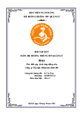 Báo cáo bài tập lớn: Nghiên cứu Công ty Mondelez Kinh Đô môn Hệ thống thông tin quản lý | Học viện Ngân hàng