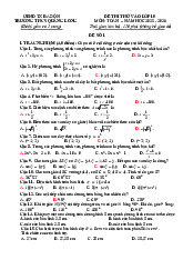 Đề thi thử Toán vào lớp 10 năm 2025 – 2026 trường THCS Quảng Long – Quảng Bình