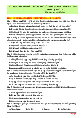 Đề thi thử tốt nghiệp THPT 2025 môn Lịch sử Sở GD&ĐT Thanh Hóa