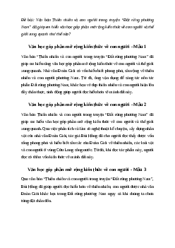 Văn học góp phần mở rộng kiến thức về con người và thế giới xung quanh như thế nào? | Văn mẫu 7 Cánh diều