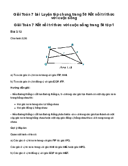 Giải Toán 7 Luyện tập chung trang 50 | Kết nối tri thức