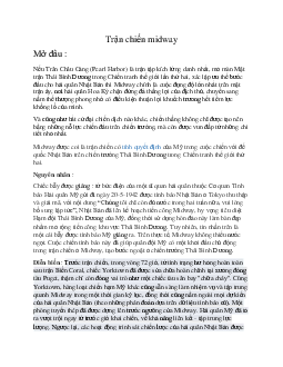 Tài liệu "Trận chiến Midway" của trường Cao đẳng Bách khoa Nam Sài Gòn| Tài liệu môn Business Comm