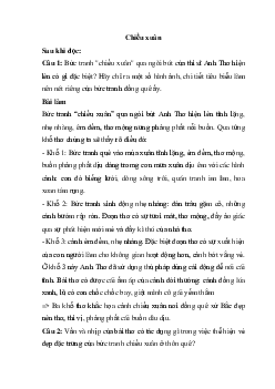 Soạn bài Chiều xuân | Ngữ văn 11 Chân trời sáng tạo