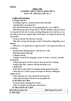 Bài 7: Mùa hè lấp lánh - Tiết 1+2 | Giáo án Tiếng việt 3 | Kết nối tri thức