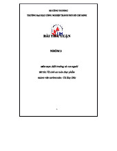 Vệ Sinh An Toàn Thực Phẩm - Nhóm 3 - Tiểu Luận Môi Trường và Con Người