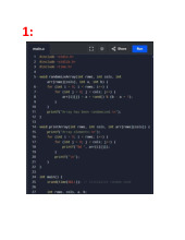 Lab 07: Array Manipulation and Matrix Operations in C Programming | Môn C/C++ Programming - Trường Đại học Quốc tế, Đại học Quốc gia Thành phố Hồ Chí Minh