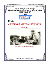 Chiến dịch Việt Bắc 1947: Lịch sử Việt Nam Hiện Đại môn Lịch sử Việt Nam | Trường Đại học Sư phạm Thành phố Hồ Chí Minh