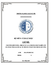 Phân Tích Đối Tượng và Phương Pháp Nghiên Cứu | Môn Tâm lý học đại cương - Trường Đại học Luật Hà Nội
