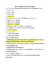 Trắc nghiệm tin học ứng dụng Môn Quản trị Marketing | Trường: Học Viện nông nghiệp Việt Nam