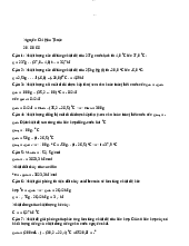 Bài tập Hóa đại cương - Hóa Đại cương 2 | Trường Đại học Khoa học Tự nhiên, Đại học Quốc gia Thành phố Hồ Chí Minh