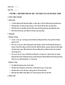 Giáo án Hoạt động trải nghiệm hướng nghiệp 10 sách Chân trời sáng tạo