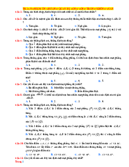 TOP 60 câu trắc nghiệm chương quan hệ song song trong không gian (giải chi tiết)