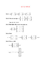 Bài tập về nhà phần Ma trận định thức môn Toán cao cấp 1 | Trường Đại học Phạm Văn Đồng