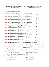 Đề cương giữa học kì 1 Toán 8 năm 2025 – 2026 trường THCS Phước Nguyên – TP HCM
