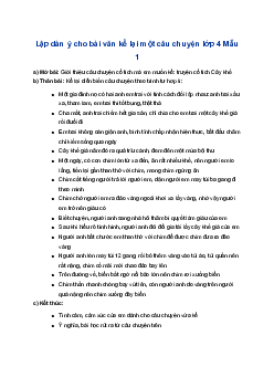 Lập dàn ý cho bài văn kể lại một câu chuyện | Tập làm văn 4