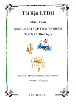 Bài tập trắc nghiệm Hình học 12 – Huỳnh Chí Dũng