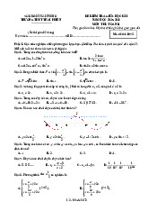 Đề giữa học kì 1 Toán 11 năm 2025 – 2026 trường THPT Thái Phiên – Hải Phòng