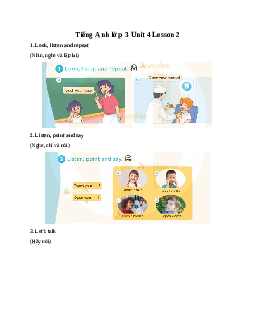 Tiếng Anh lớp 3  Global Success  Unit 4 Lesson 2