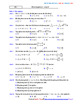 TOP 7 đề ôn thi giữa kỳ 2 Toán 10 có đáp án và lời giải – Nguyễn Bảo Vương