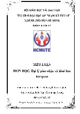 Tiểu luận Môn Đại lý giao nhận và khai báo hải quan | Đại học Sư phạm Kỹ thuật Thành phố Hồ Chí Minh